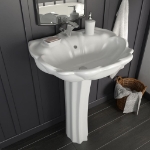 Lavandino a Colonna in Ceramica Bianca 580x510x200 mm