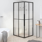 Cabina Doccia ESG Semi Smerigliato 90x70x180 cm Nera