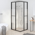 Cabina Doccia ESG Semi Smerigliato 90x70x180 cm Nera