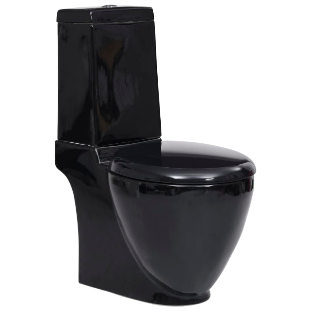 Vaso WC in Ceramica con Scarico Dietro Nero