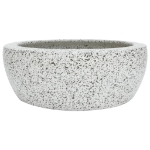 Lavabo da Appoggio Grigio Rotondo Φ41x14 cm Ceramica