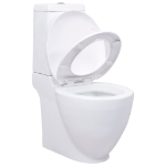 Vaso WC in Ceramica con Scarico Dietro Bianco