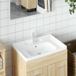 Lavandino da Bagno Bianco 61x48x23 cm Rettangolare in Ceramica