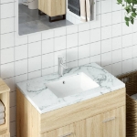 Lavandino da Bagno Bianco 46,5x35x18 cm Rettangolare Ceramica