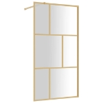 Parete per Doccia Walk-in Vetro Trasparente ESG 100x195 cm Oro