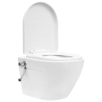 WC a Muro senza Bordo con Sciacquone Nascosto Ceramica Bianco