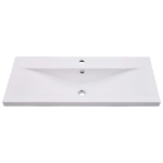 Lavabo da Incasso 91x39,5x18,5 cm in Ceramica Bianco