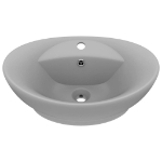 Lavabo con Troppopieno Ovale Turchese Grigio 58,5x39 cm Ceramica