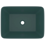 Lavandino Luxury Verde Scuro Opaco 41x30x12 cm in Ceramica