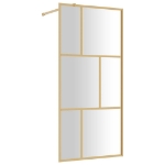 Parete per Doccia Walk-in Vetro Trasparente ESG 90x195 cm Oro