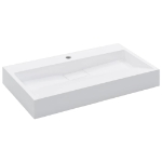 Lavandino 80x46x11 cm Blocco in Marmo/Minerale Bianco