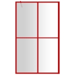 Parete per Doccia Walk-in Vetro Trasparente ESG 118x195cm Rossa