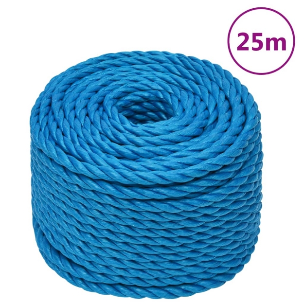 Corda da Lavoro Blu 12 mm 25 m in Polipropilene