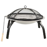 XLBraciere e Barbecue 2in1 e Attizzatoio 56x56x49cm Acciaio Inox