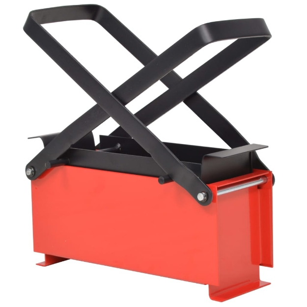 XLCompattatore di Carta in Acciaio 34x14x14 cm Nero e Rosso