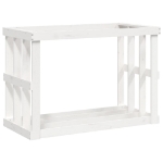 XLPortaceppi da Esterno Bianco 108x52x74 cm Legno Massello Pino