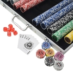 Set da Poker con 1000 Chips Laser Alluminio