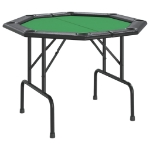 Tavolo da Poker Pieghevole 8 Giocatori Verde 108x108x75 cm