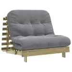 Divano Letto Futon con Materasso 100x206x11cm Pino Impregnato