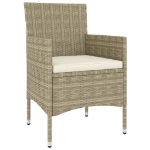 Set Divani da Giardino 5 pz in Polyrattan Beige