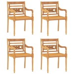 Set da Pranzo per Giardino 5 pz in Legno Massello di Teak