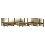 Set Salotto da Giardino 7 pz in Legno Impregnato di Pino