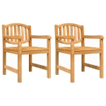 Set da Pranzo per Giardino 4 pz in Legno Massello di Teak