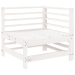 Set Salotto da Giardino 6 pz Bianco in Legno Massello di Pino