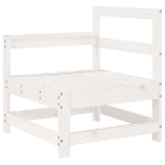 Set Salotto da Giardino 10 pz Bianco in Legno Massello di Pino