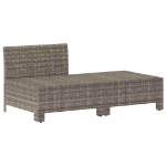 Set di Divani da Giardino 2 pz con Cuscini in Polyrattan Grigio