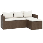 Set Mobili da Giardino Marrone in Polyrattan