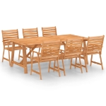 Set Pranzo da Giardino 7pz in Legno Massello di Acacia