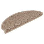 Tappeti Autoadesivi Scale Aspetto Sisal 15 pz 65x21x4 cm Sabbia