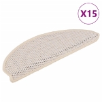 Tappeti Autoadesivi Scale Aspetto Sisal 15 pz 65x21x4cm Berbero