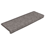 Tappeti Autoadesivi Scale Sisal 15 pz 65x21x4 cm Grigio e Beige