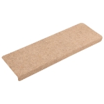 Tappetini per Scale Tessuto Agugliato 15 pz 65x21x4 cm Crema