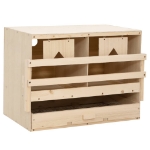 Casetta Cova per Galline 2 Scomparti 63x40x45 cm Legno di Pino