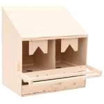 Casetta Cova per Galline 2 Scomparti 63x40x65 cm Legno di Pino