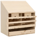 Casetta Cova per Galline 2 Scomparti 63x40x65 cm Legno di Pino