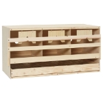 Casetta Cova per Galline 3 Scomparti 72x33x38 cm Legno di Pino