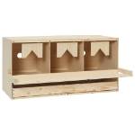 Casetta Cova per Galline 3 Scomparti 72x33x38 cm Legno di Pino