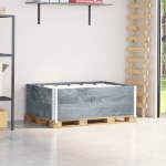 Paretali per Pallet 2pz Grigi 120x80cm Legno Massello di Pino