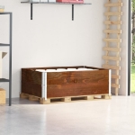 Paretali per Pallet 2pz Marroni 120x80cm Legno Massello di Pino