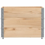 Paretali per Pallet 3 pz 80x60 cm in Legno Massello di Pino