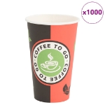 Bicchieri da Caffè in Carta 1000 pz 16oz 400ml Rosso e Nero