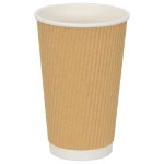 Bicchieri da Caffè in Carta 500 pz 16oz 400ml Marrone