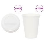 Tazze da Caffè in Carta con Coperchi 1000 pz 12oz 300 ml