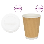 Tazze da Caffè in Carta con Coperchi 1000 pz 12oz 300 ml