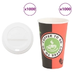 Tazze da Caffè in Carta con Coperchi 1000 pz 16oz 400 ml