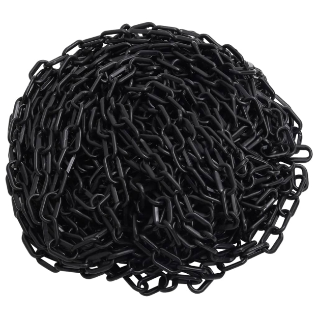 Catena Segnaletica Nera 30 m Ø6 mm in Plastica